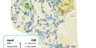 Carte de Jérusalem marathon