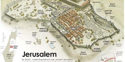 Carte de l'ancienne Jérusalem
