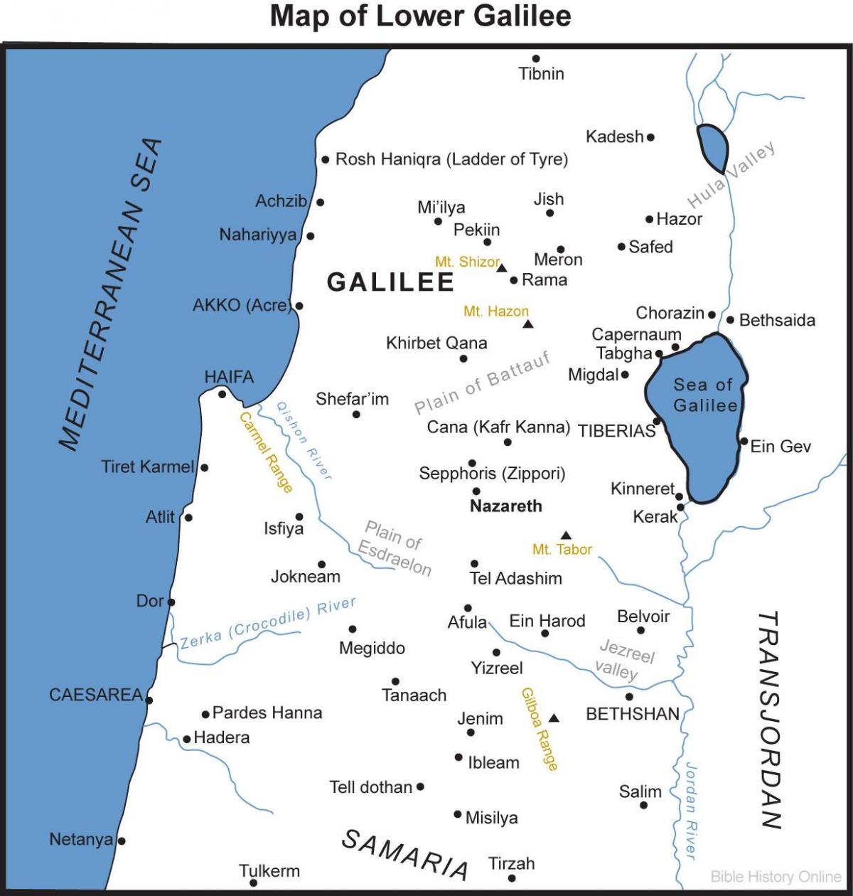 Galil E Carte Carte De Galil E Isra L   Galilée Carte 