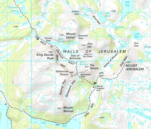 carte topographique de Jérusalem