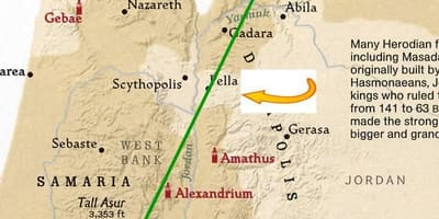 Carte de Jérusalem à damas