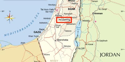 Carte de Jérusalem pays