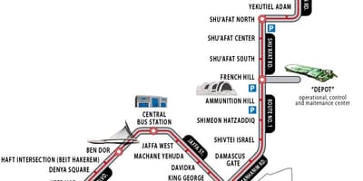 Jérusalem gare la carte