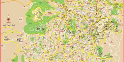 La carte de Jérusalem