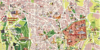 Carte de rue de Jérusalem