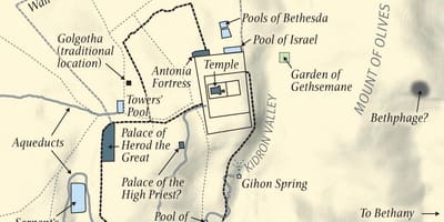Carte du jardin de gethsémani